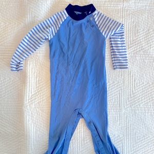 Coolibar one-piece baby swim suit